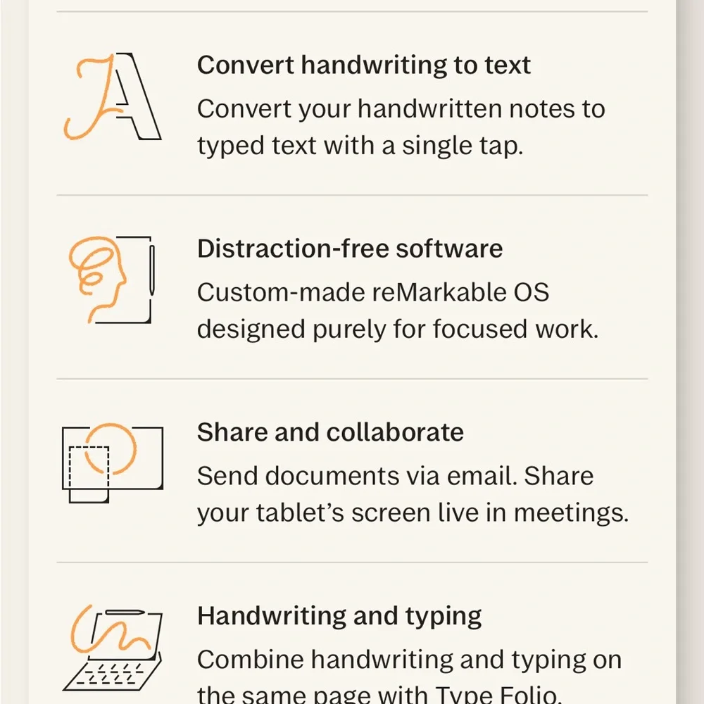 reMarkable Paper Pro with Type Folio and upgraded marker plus